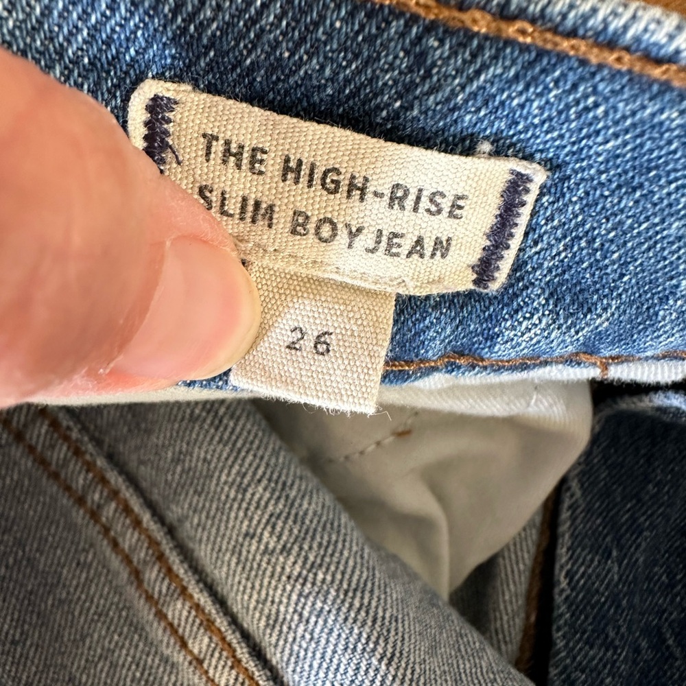 Madewell The High Rise Slim Boy Jean stretchy denim size 26 - Picture 8 of 10